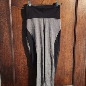 Lululemon color block black grey leggings full length